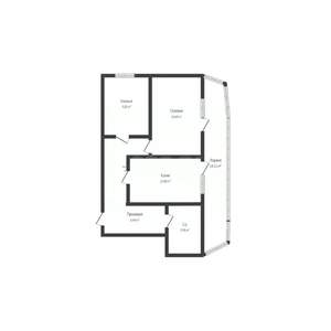 2-к квартира, вторичка, 53м2, 3/19 этаж