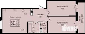 2-к квартира, вторичка, 70м2, 8/14 этаж