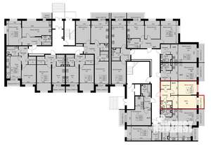 1-к квартира, строящийся дом, 43м2, 1/3 этаж