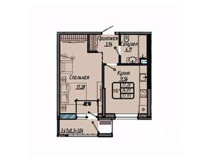 1-к квартира, вторичка, 38м2, 7/18 этаж