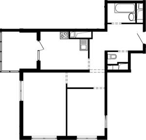 2-к квартира, вторичка, 56м2, 20/25 этаж