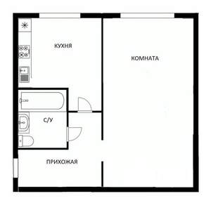 1-к квартира, вторичка, 33м2, 4/5 этаж