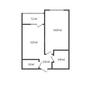 1-к квартира, вторичка, 34м2, 11/24 этаж