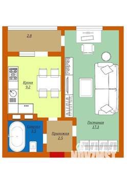 1-к квартира, вторичка, 33м2, 12/24 этаж