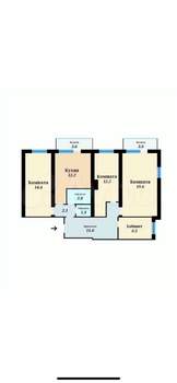 3-к квартира, вторичка, 85м2, 12/12 этаж