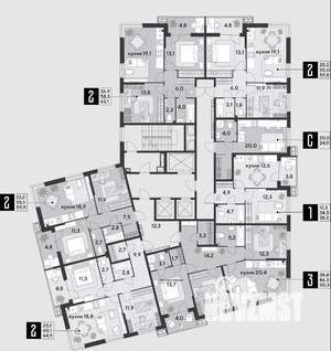 2-к квартира, вторичка, 63м2, 2/18 этаж