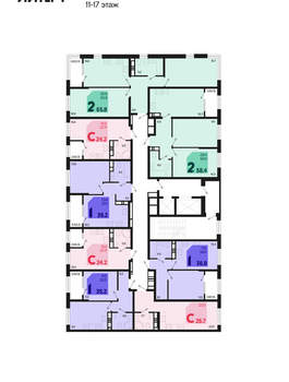 1-к квартира, вторичка, 39м2, 16/18 этаж