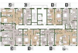 1-к квартира, строящийся дом, 44м2, 12/16 этаж