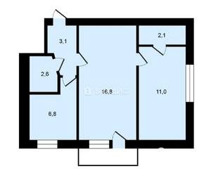 2-к квартира, вторичка, 42м2, 2/5 этаж