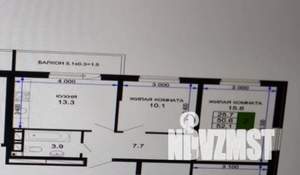 2-к квартира, вторичка, 51м2, 6/16 этаж