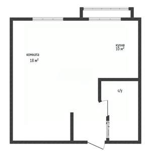 Студия квартира, вторичка, 38м2, 4/5 этаж