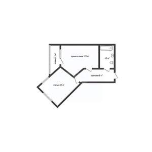 1-к квартира, вторичка, 45м2, 8/12 этаж