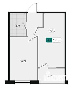 1-к квартира, вторичка, 41м2, 13/18 этаж
