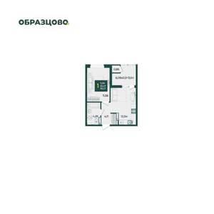 1-к квартира, вторичка, 36м2, 12/18 этаж