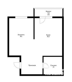 1-к квартира, вторичка, 35м2, 5/7 этаж