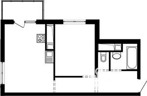 1-к квартира, вторичка, 38м2, 6/25 этаж