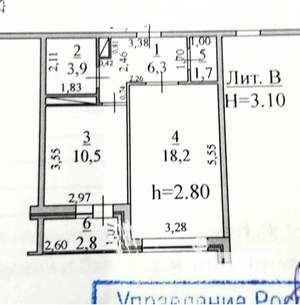 1-к квартира, вторичка, 43м2, 4/20 этаж