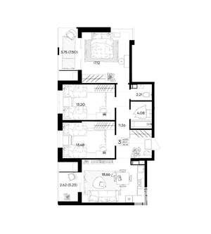 3-к квартира, вторичка, 86м2, 7/9 этаж