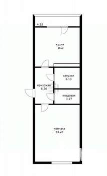 1-к квартира, вторичка, 56м2, 11/22 этаж