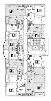 3-к квартира, строящийся дом, 74м2, 4/16 этаж