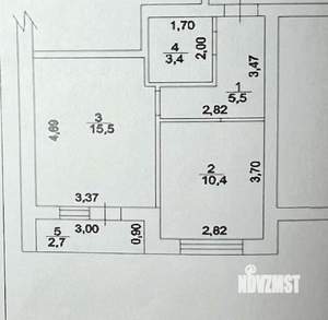 1-к квартира, вторичка, 38м2, 6/7 этаж