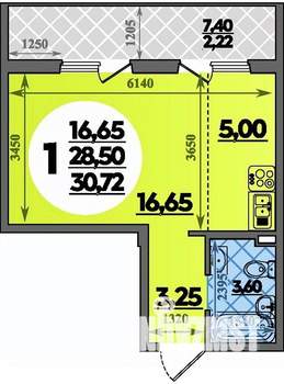 Студия квартира, вторичка, 31м2, 1/8 этаж