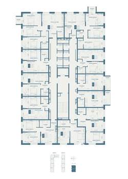 2-к квартира, строящийся дом, 53м2, 8/9 этаж