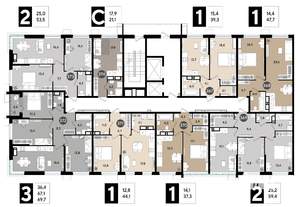 1-к квартира, вторичка, 44м2, 12/16 этаж