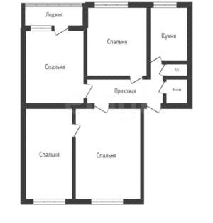 4-к квартира, вторичка, 87м2, 1/5 этаж