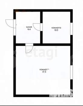 2-к квартира, вторичка, 28м2, 2/2 этаж