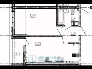 1-к квартира, вторичка, 38м2, 12/24 этаж