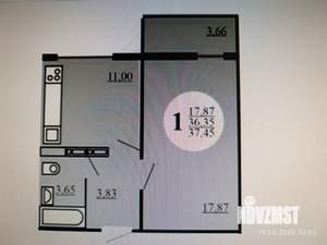 1-к квартира, вторичка, 40м2, 7/16 этаж