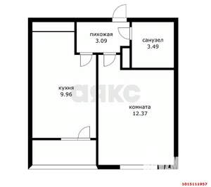 1-к квартира, вторичка, 29м2, 5/24 этаж