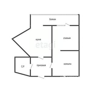 1-к квартира, вторичка, 49м2, 14/18 этаж