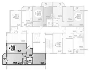 2-к квартира, вторичка, 62м2, 6/8 этаж