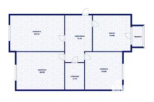 3-к квартира, вторичка, 94м2, 6/6 этаж