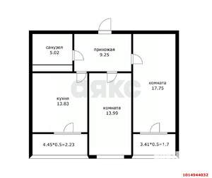 2-к квартира, вторичка, 68м2, 13/24 этаж