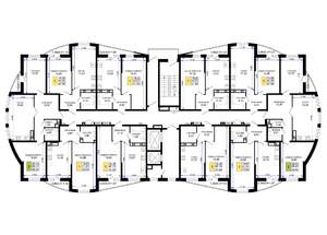 1-к квартира, строящийся дом, 42м2, 17/19 этаж