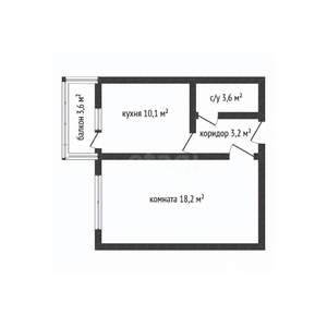 1-к квартира, вторичка, 35м2, 3/5 этаж