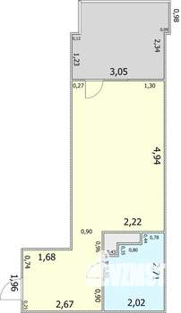 Студия квартира, вторичка, 30м2, 19/24 этаж