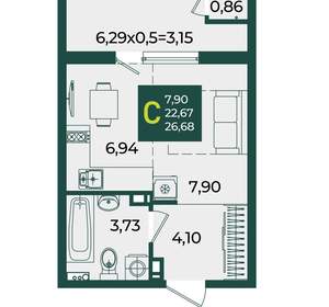 Студия квартира, вторичка, 27м2, 12/18 этаж