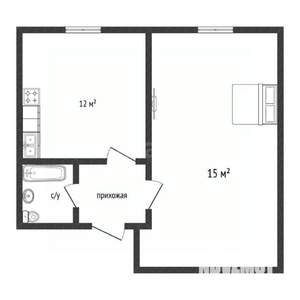 1-к квартира, вторичка, 34м2, 7/7 этаж