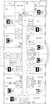 1-к квартира, вторичка, 43м2, 13/16 этаж