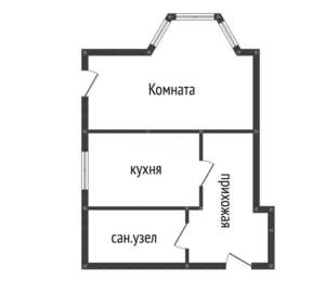 1-к квартира, вторичка, 41м2, 2/6 этаж