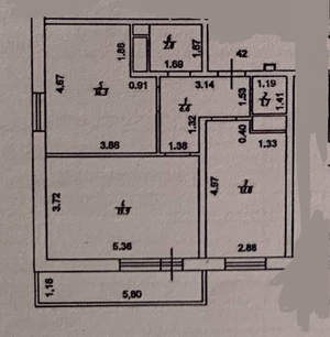 2-к квартира, вторичка, 62м2, 5/20 этаж