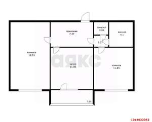 2-к квартира, вторичка, 65м2, 16/16 этаж
