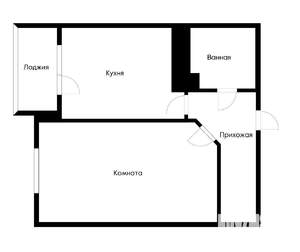 1-к квартира, вторичка, 41м2, 3/20 этаж