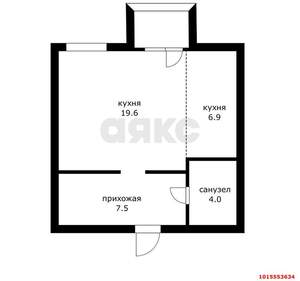 Студия квартира, вторичка, 38м2, 1/3 этаж