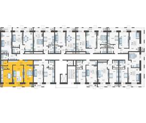 2-к квартира, строящийся дом, 67м2, 2/12 этаж