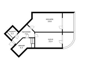 1-к квартира, вторичка, 52м2, 14/23 этаж